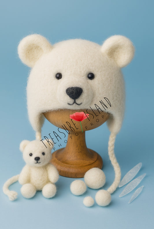 Polar Bear Bonnet & Toy Set – ICE LAND Collection
