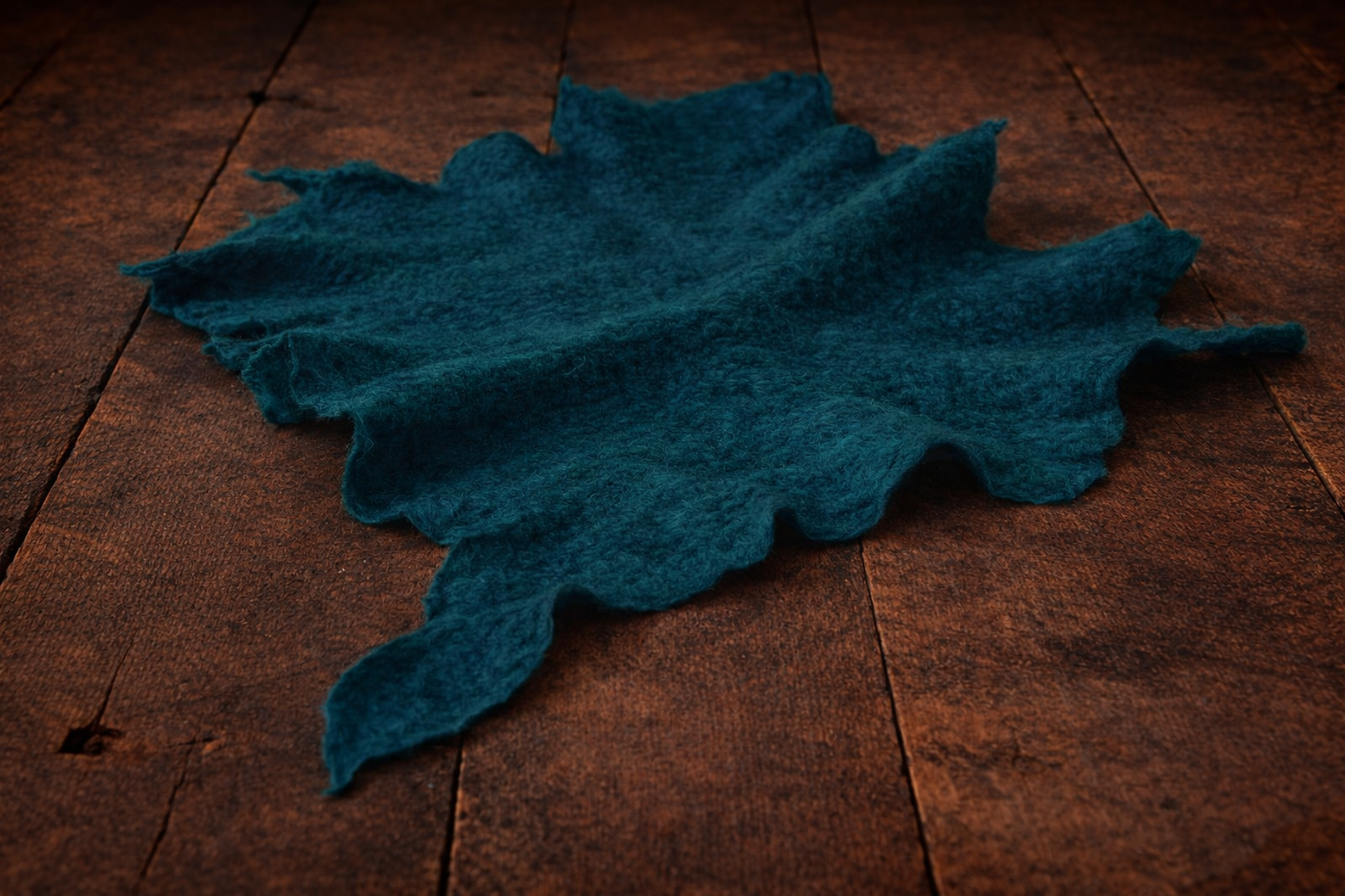 Hand-Felted Wool Blanket - Organic Shape Collection - photo props