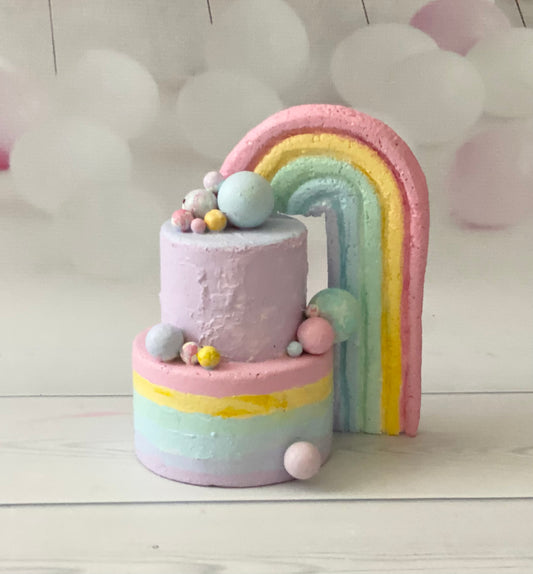 RAINBOW FAKE  CAKE - perfect to cake smash sessions