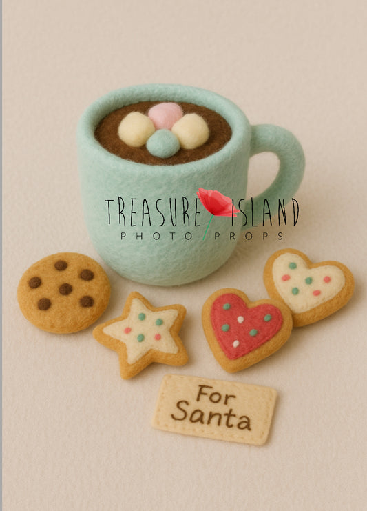 Felted Santa Sweet Dream Set – Blue Mug Edition