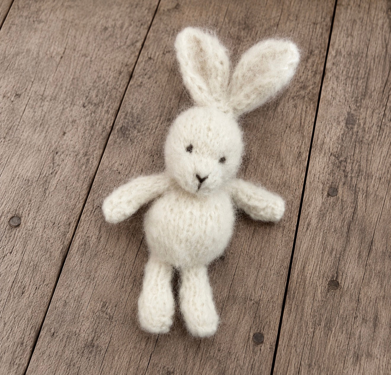 Knitted Teddy Bear & Bunny - Newborn Photo Props