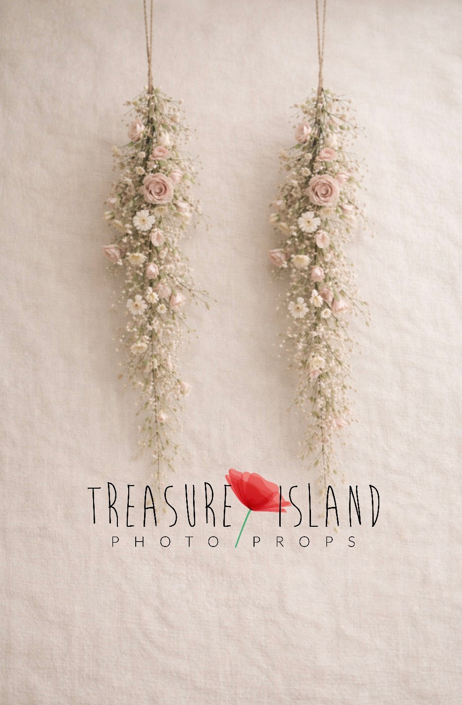 Romantic Meadow Floral Garland – Handmade Photography Prop | French Style Decor