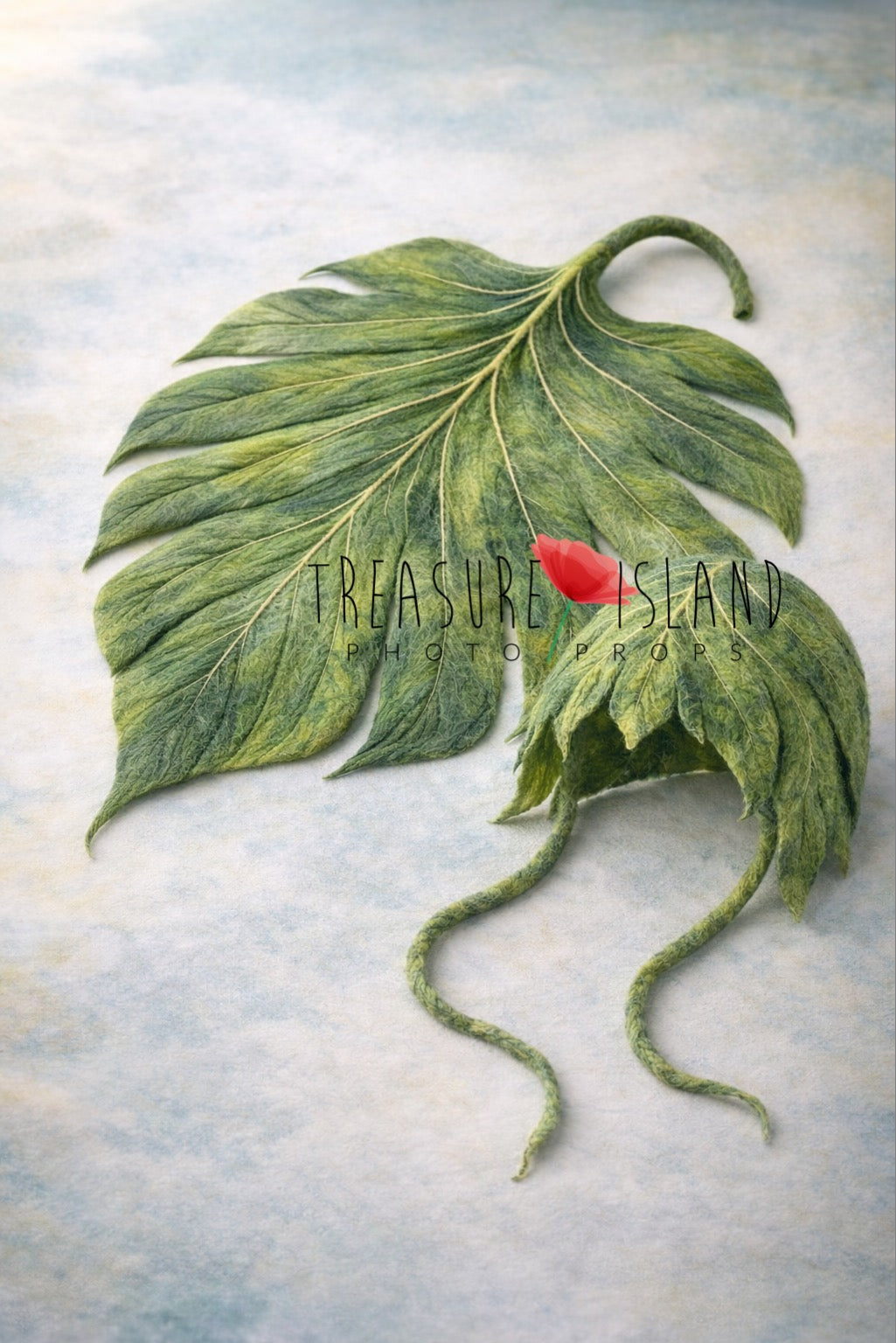 Safari Leaf & Bonnet Set for Newborn & Sitter Photography | Handmade Jungle Photo Prop