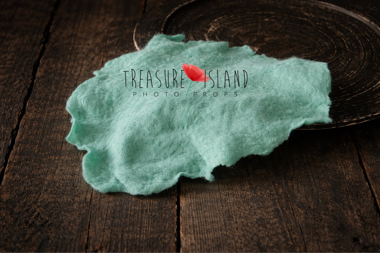 Hand-Felted Wool Blanket - Organic Shape Collection - photo props