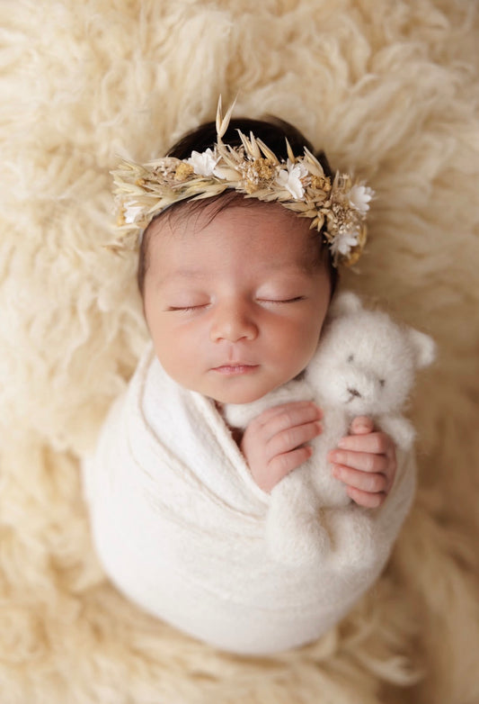 Knitted Teddy Bear & Bunny - Newborn Photo Props