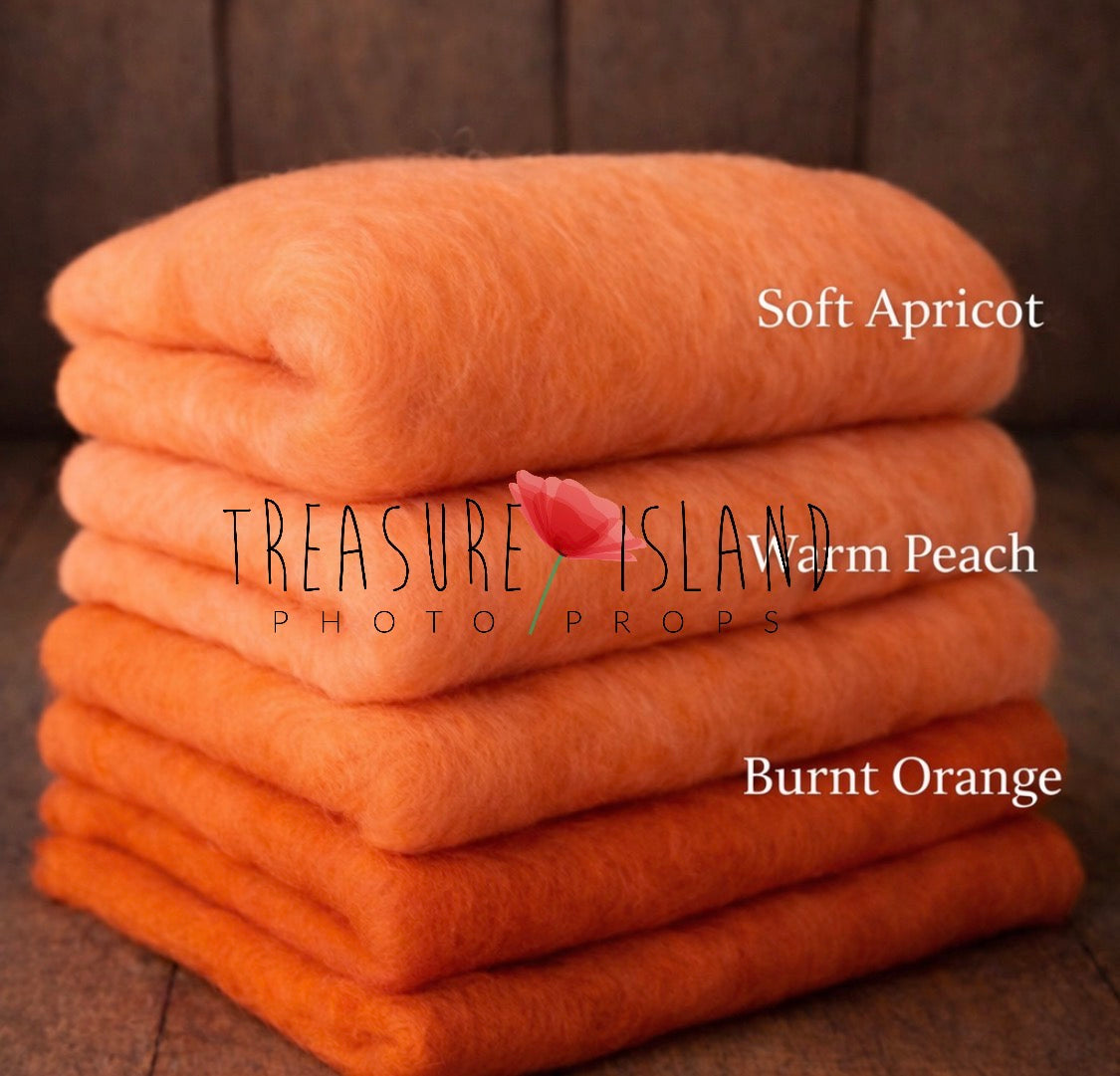 Classic Blankets – Handmade Felted Baby Blankets - Photo Props - 69 colours