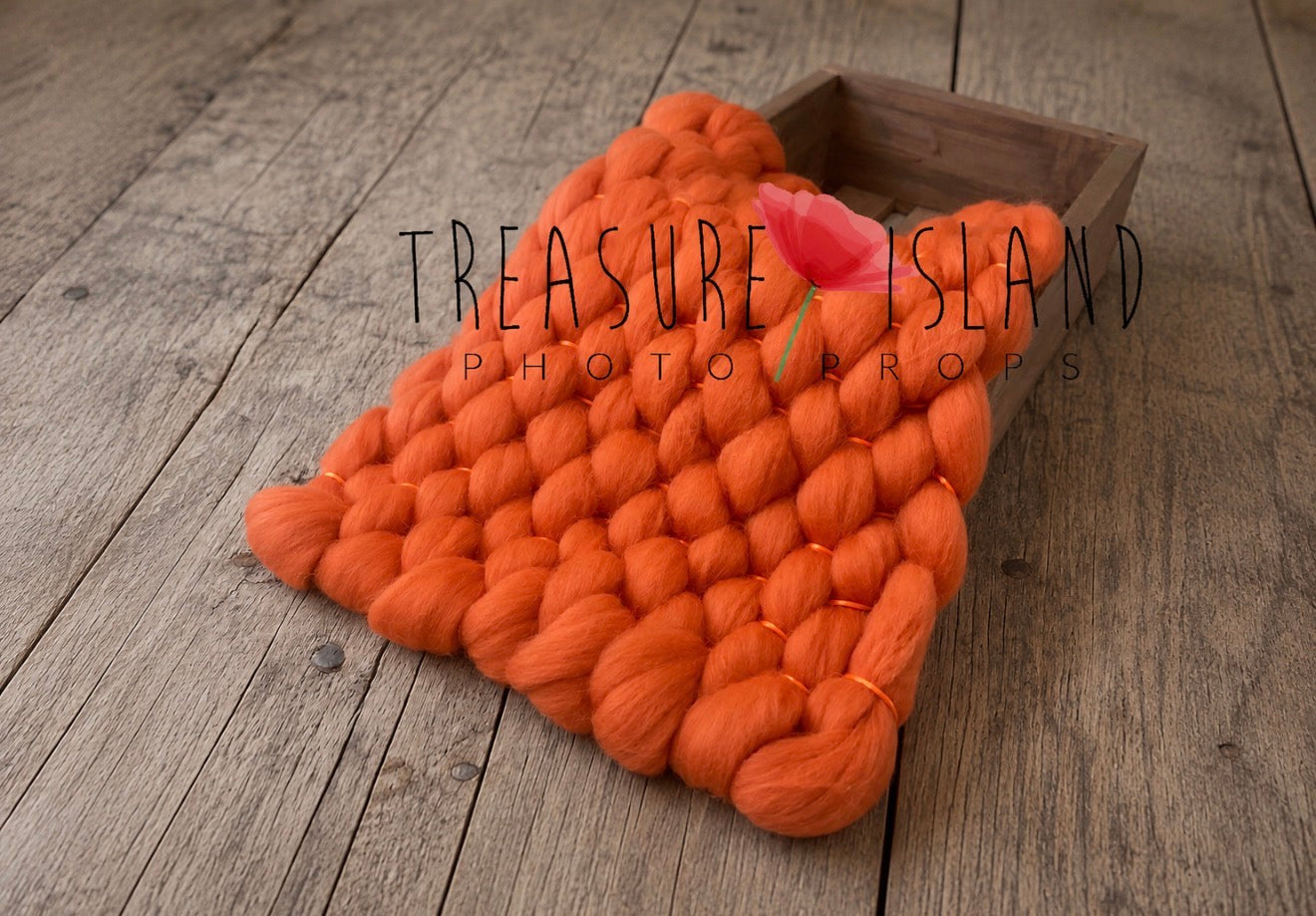  Fluffy Marshmallow Blanket shade in Pumpkin Spice shade for Newborn & Sitter Photography