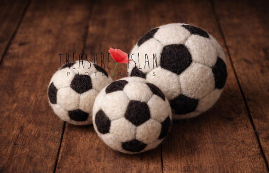 Hand-Felted Football Ball | Handmade Newborn & Sitter Photography Prop