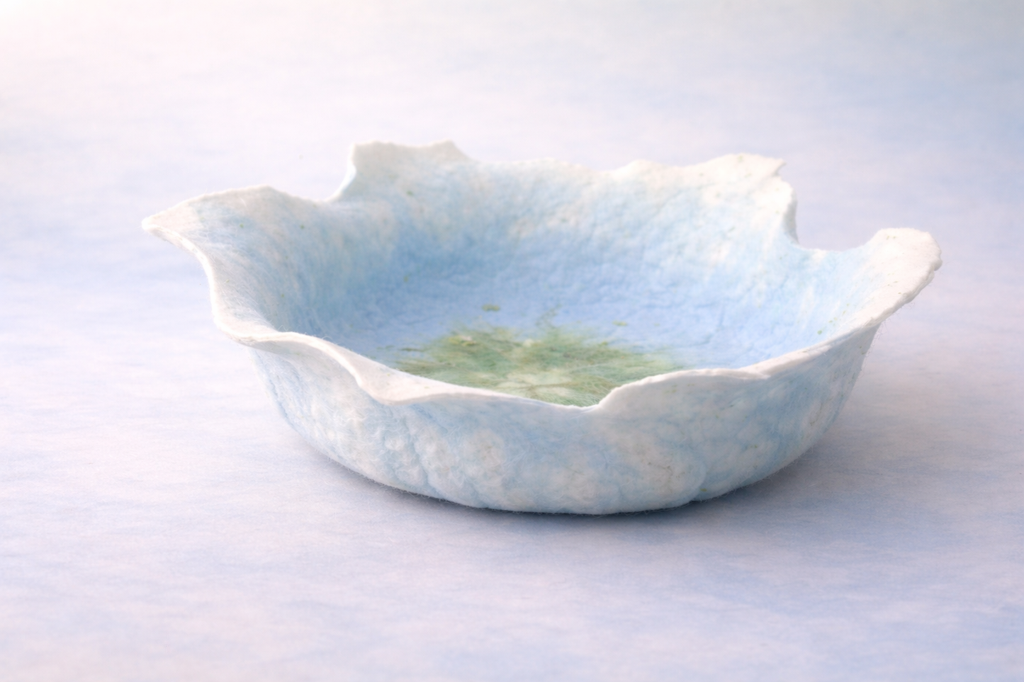 Unique handmade sky blue felted bowl for newborn and sitter photography sessions. Each piece is one of a kind.