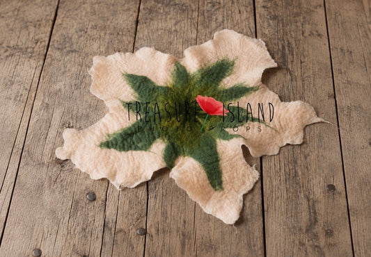 Hand Felted Flower Blanket - Newborn & Sitter Photography Prop
