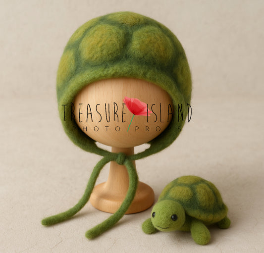 Felted Turtle Bonnet & Toy