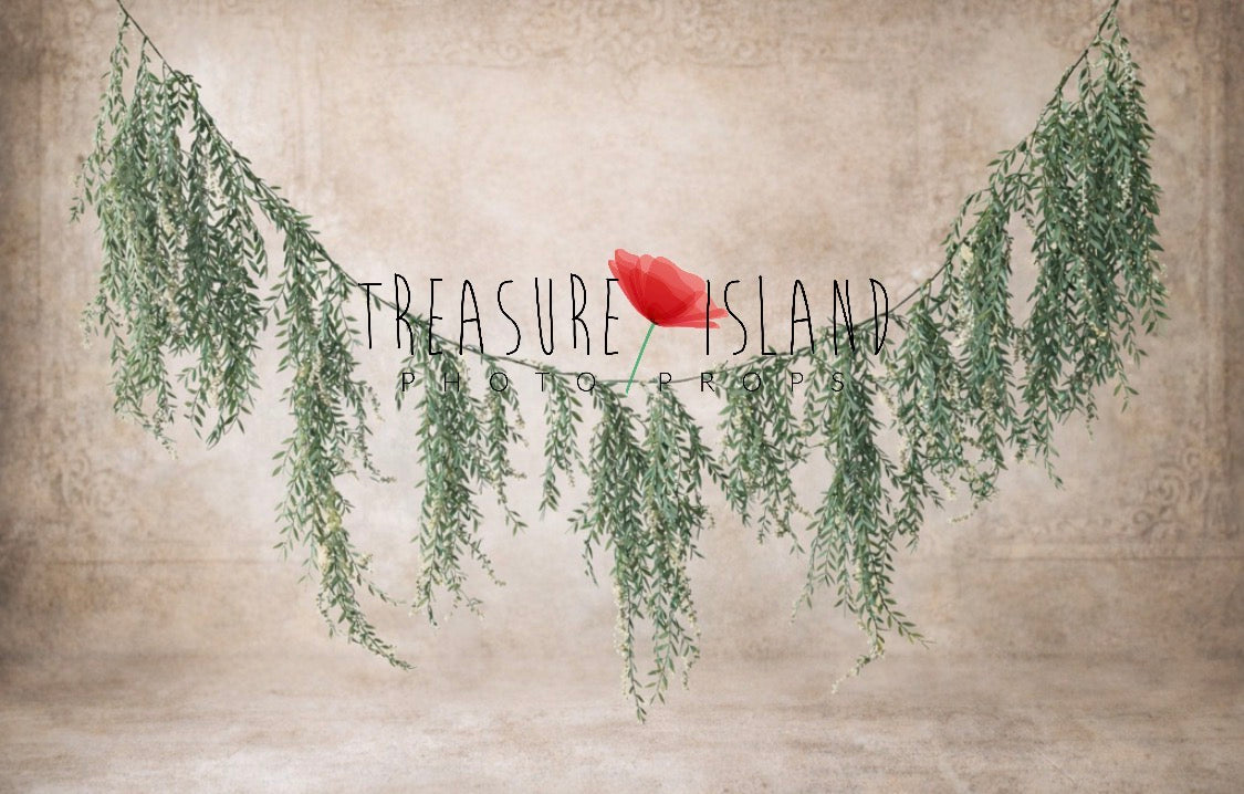 BOHO ガーランド 葉っぱ オーバーハング BOHO グリーン 150 cm または 180 cm モデル 1