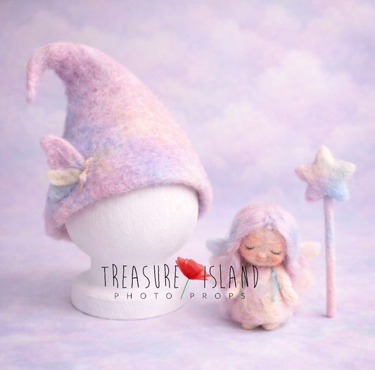 Dreamlight Fairy Companion – Hand-Felted Newborn Photography Set