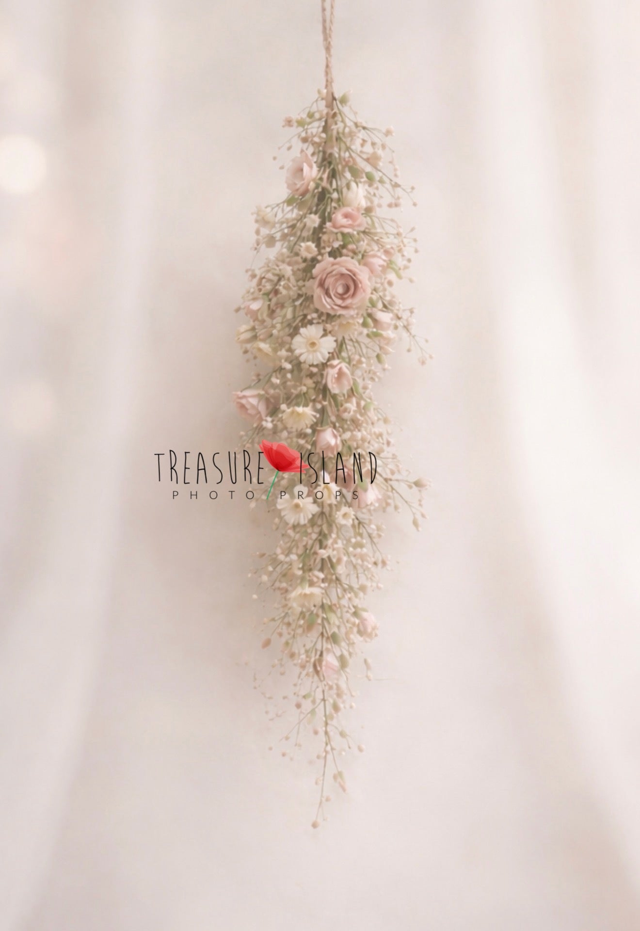 Romantic Meadow Floral Garland – Handmade Photography Prop | French Style Decor