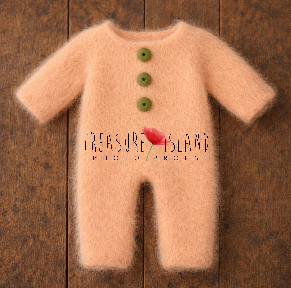 Romantic light pech  & Pink Knitted Romper – Newborn & Sitter Outfit