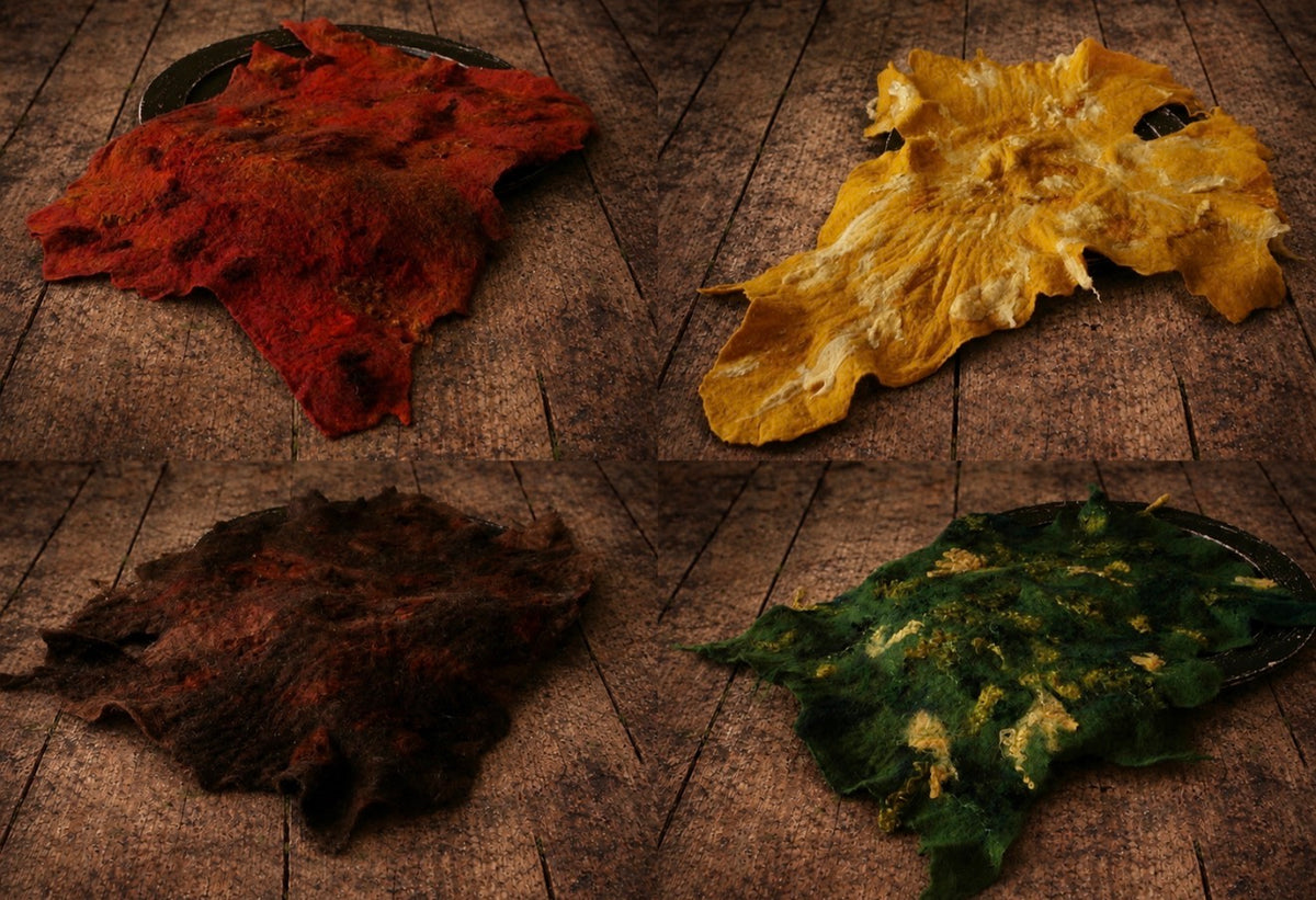 Couvertures feutrées Irregular Woodland - Collection AUTOMNE