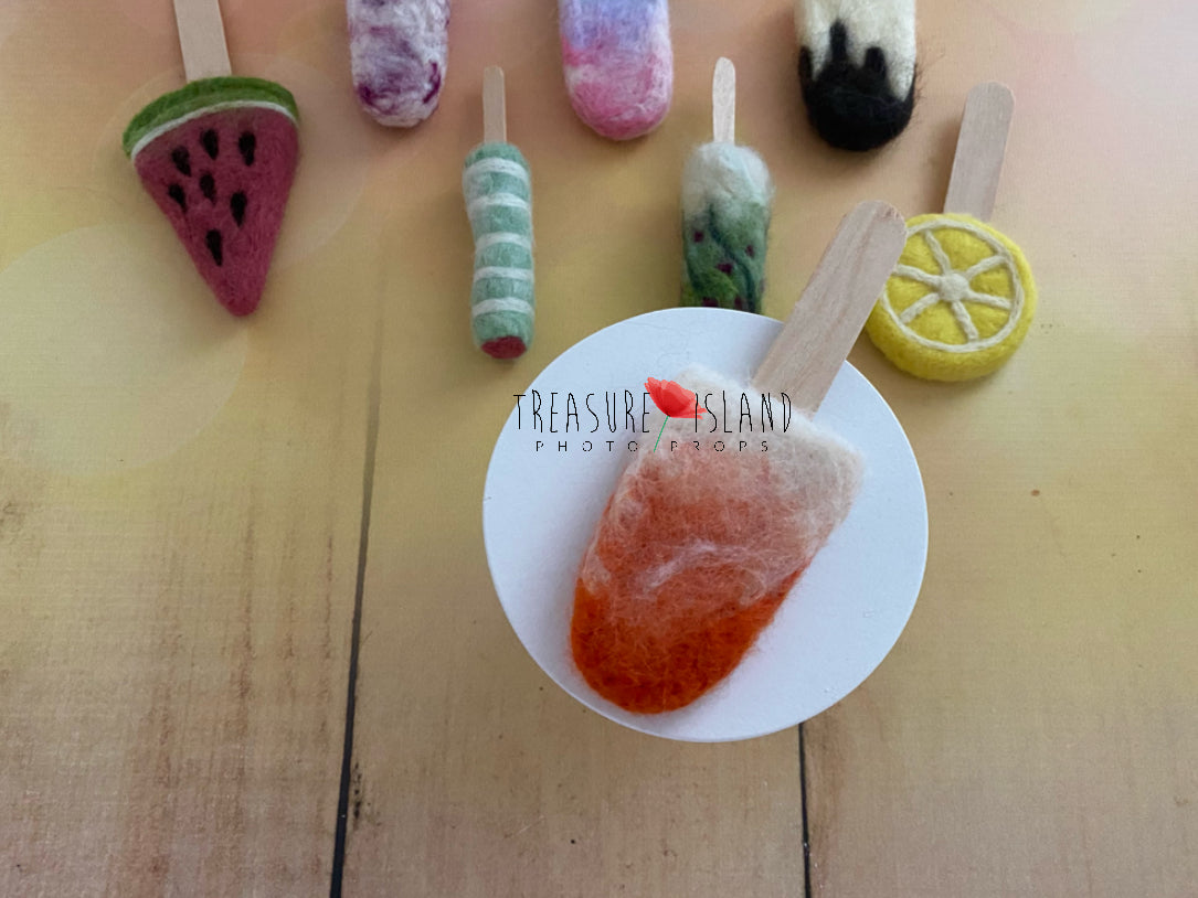 🍨FELTED ICE LOLLY🍨 ICE CREAM🍉watermelon🍋lemon🍇 grape with raspberry🌵cactus🍊milk with orange🍫vanilla with chocolate✨bubble gum✨blackberry🍨