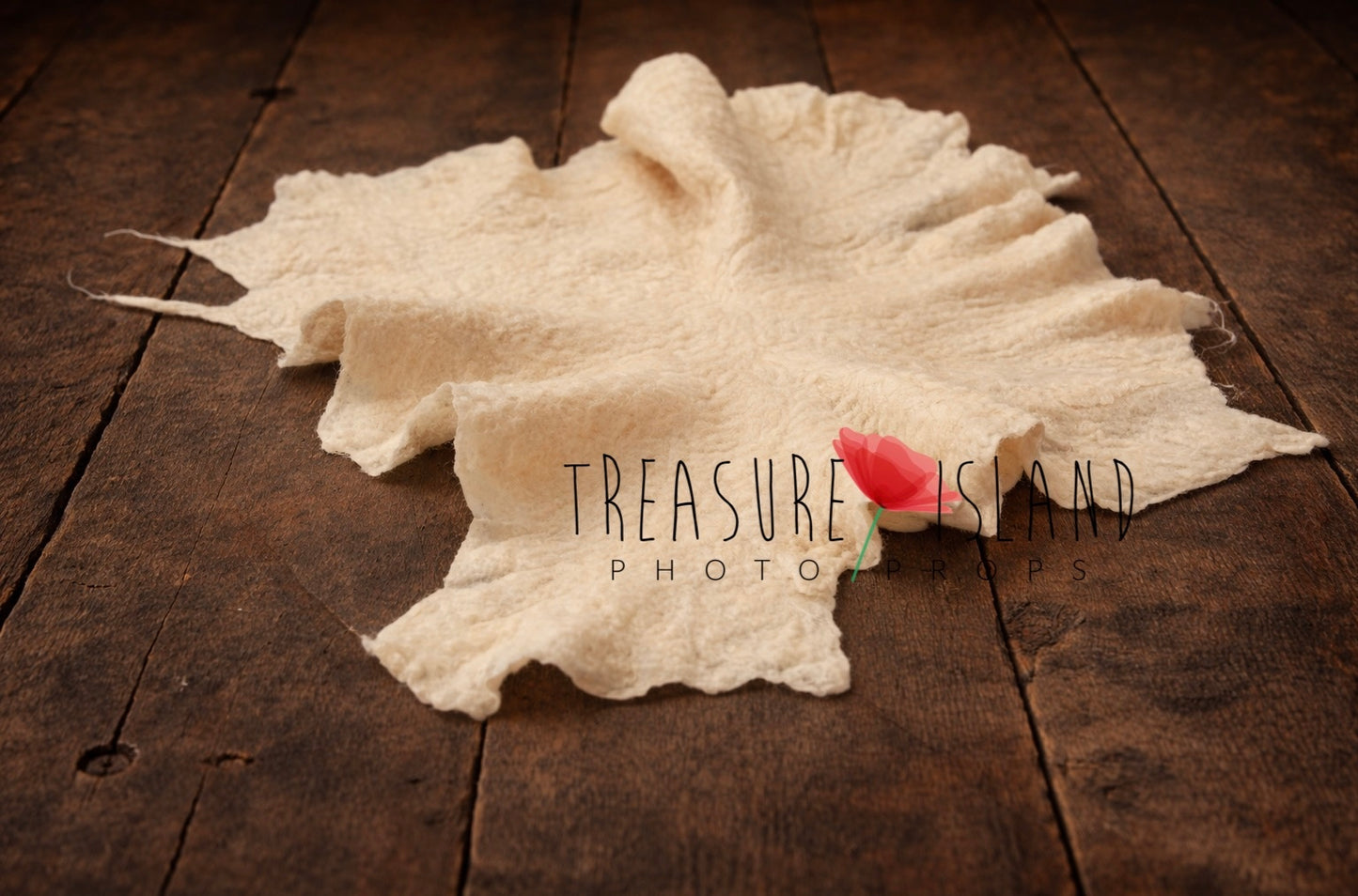 Hand-Felted Wool Blanket - Organic Shape Collection - photo props