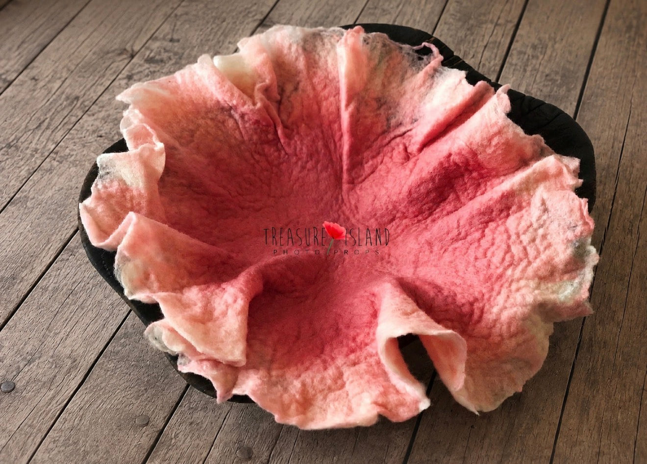 Felted Petal Nest Blanket - Newborn photo  props