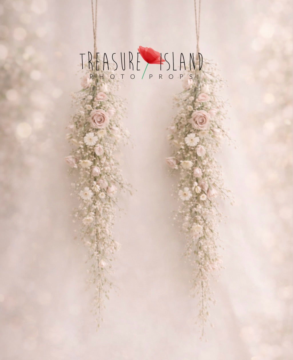 Romantic Meadow Floral Garland – Handmade Photography Prop | French Style Decor