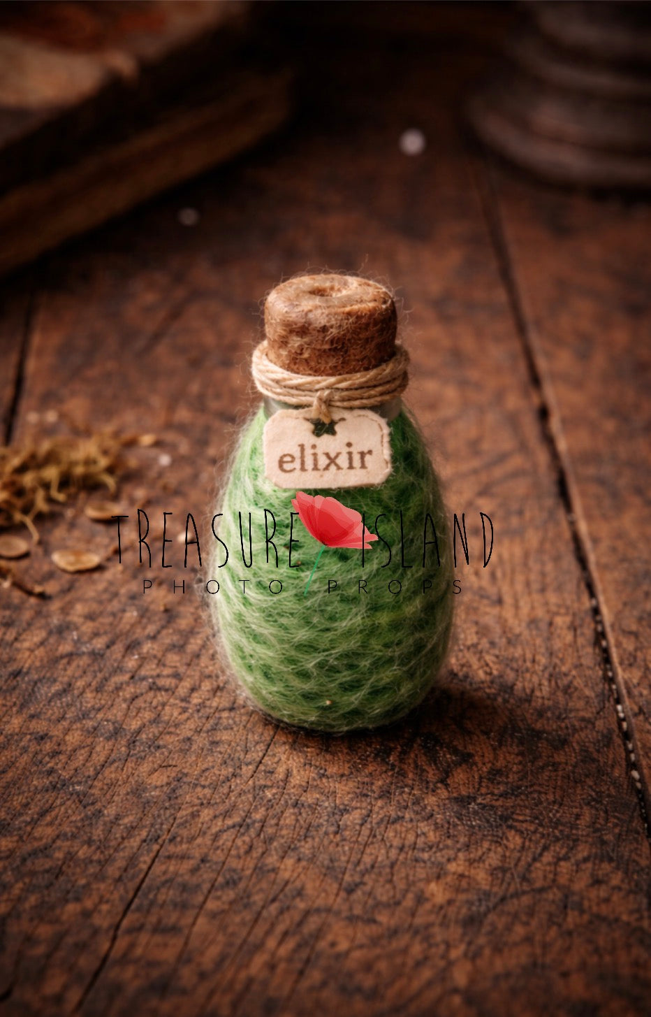 Wizard Elixir – Felted Potion Prop | Handmade Wizard Photography Accessory