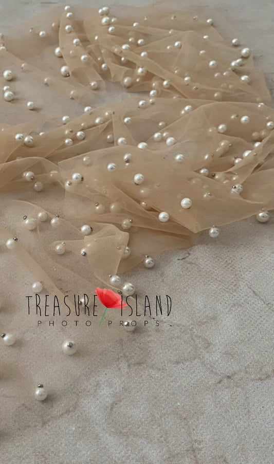 HIT of this season LUXURY stretch WRAP with pearls_nude colour_30x130 cm YOUR ABSOLUTELLY MUST HAVE