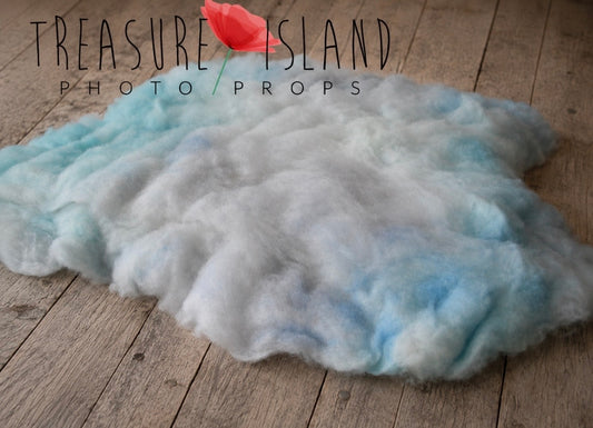 Soft Cloud - 100% Wool Textured Blanket | Newborn Photography Prop