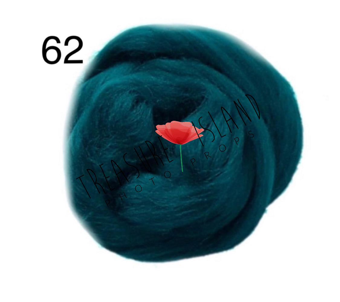 WOOLEN POSSING NEST - ROVING PLAITED NEST _ 78 colours to choose from