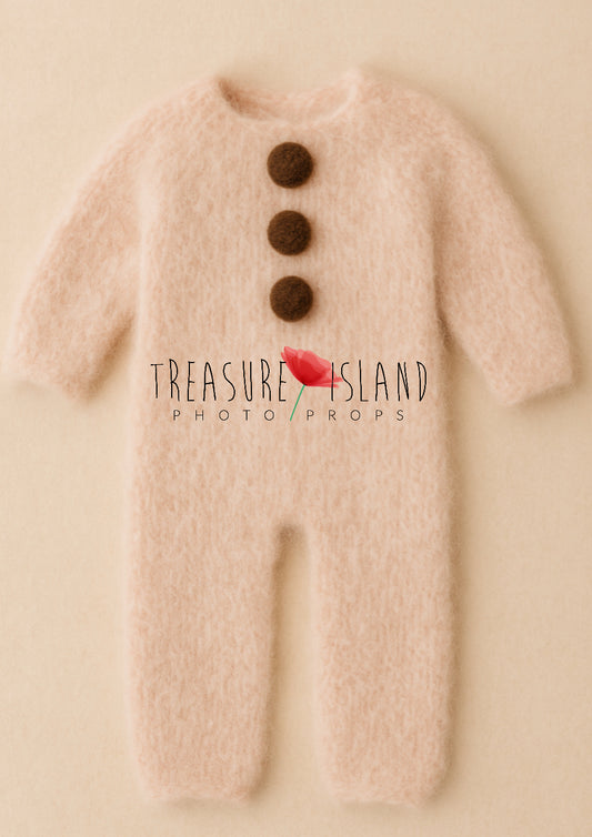 Delicate Handmade Romper – Powder Pink