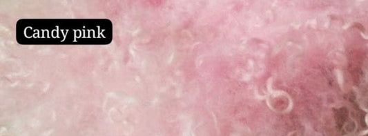 Curly Woven Wool Blanket with Sheep Locks in Candy Pink shade. Photography Props.