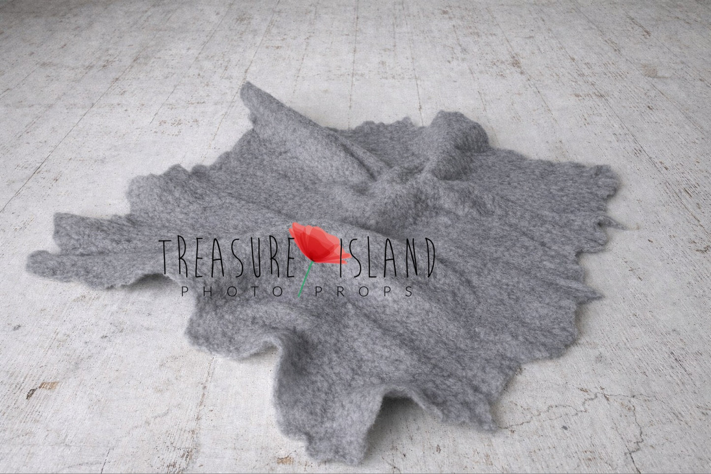 Hand-Felted wool blanket - organic in grey colour - photo props - safari theme 