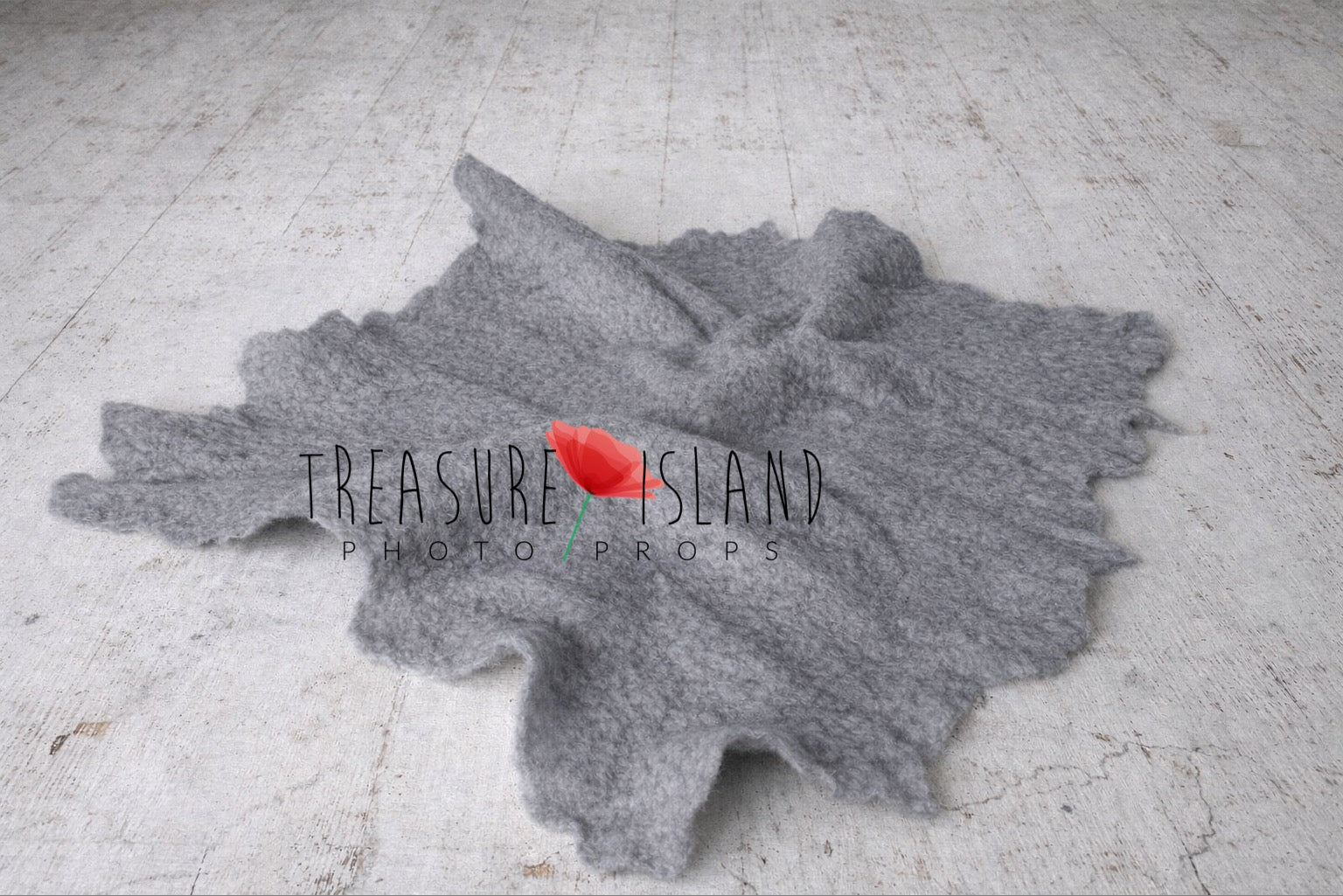 Hand-Felted wool blanket - organic in grey colour - photo props - safari theme 