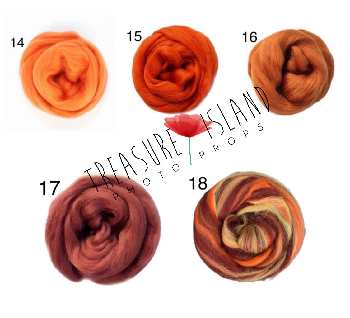 WOOLEN POSSING NEST - ROVING PLAITED NEST _ 78 colours to choose from