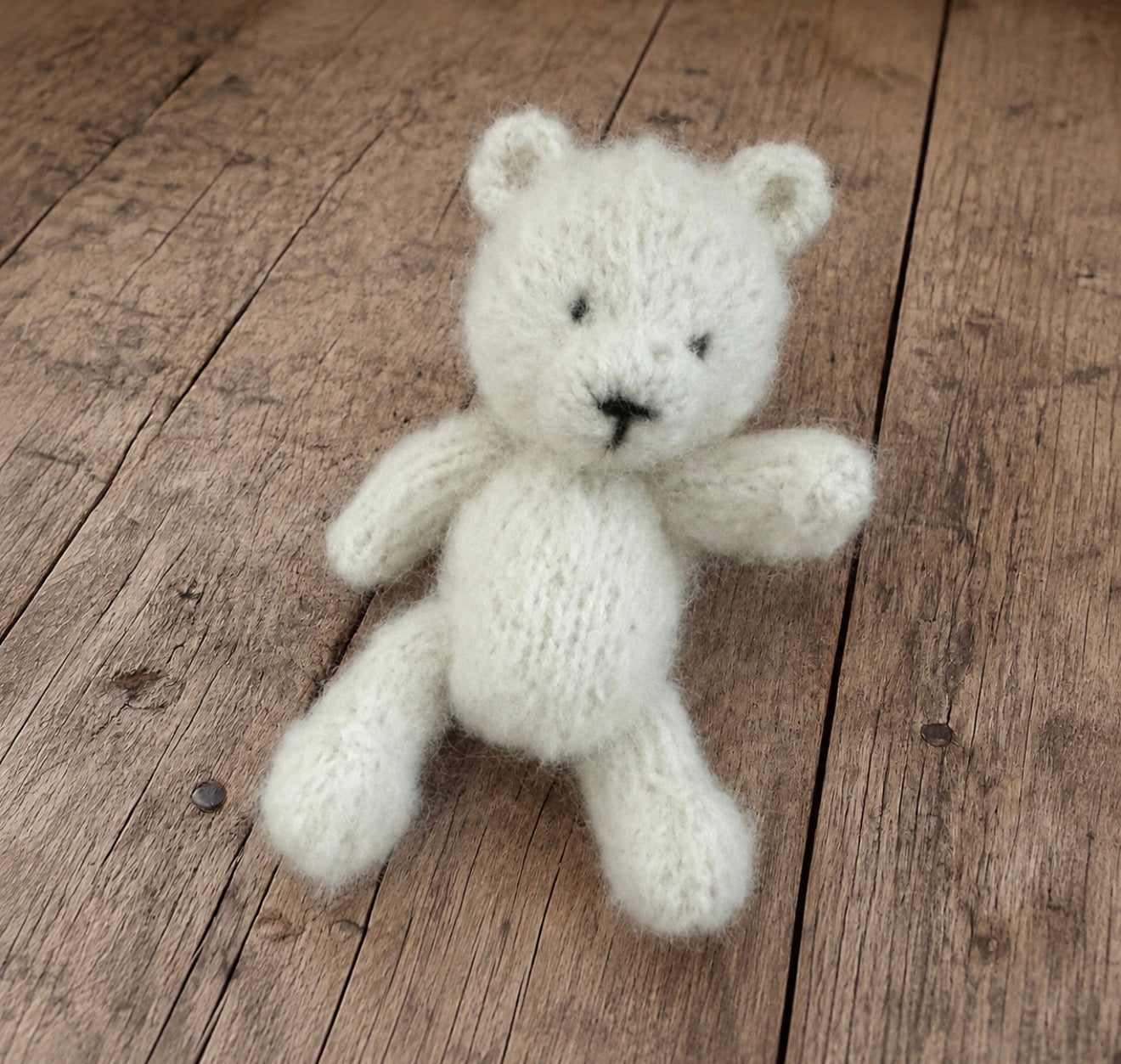 Knitted Teddy Bear & Bunny - Newborn Photo Props