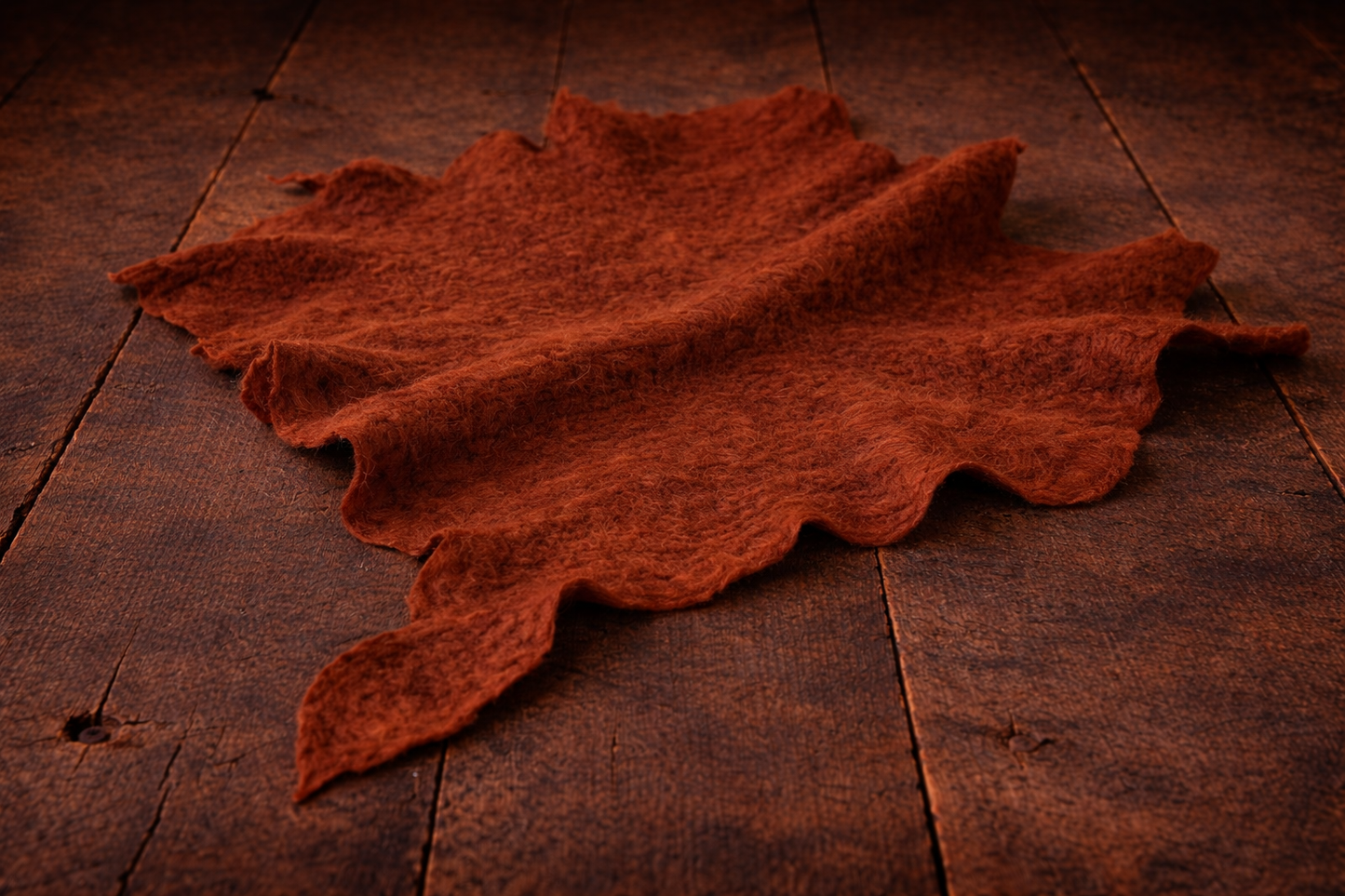 Hand-Felted Wool Blanket - Organic Shape Collection - photo props