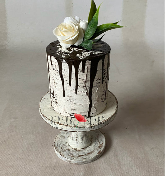 FAKE FAUX CAKE ✨CREAM,vanilla with HOCOLATE ✨ 1..2 .. or 3-tiered✨ Cake smash