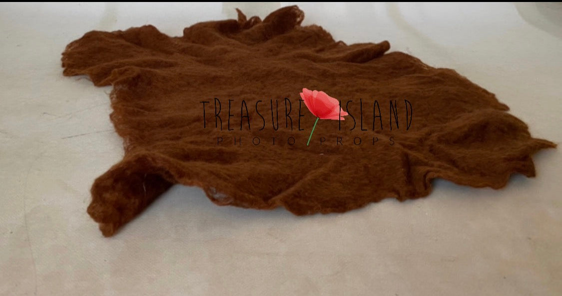 Hand-Felted Wool Blanket - Organic Shape Collection - photo props