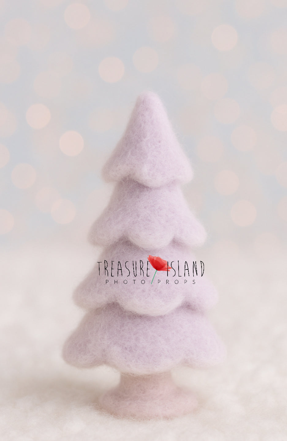 Felted Candy Christmas Tree – pastel handmade decor prop