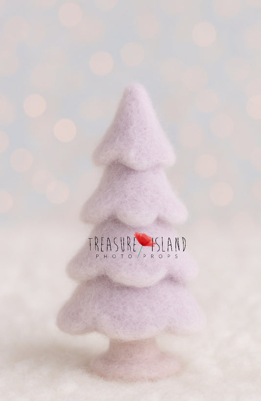 Felted Candy Christmas Tree – pastel handmade decor prop