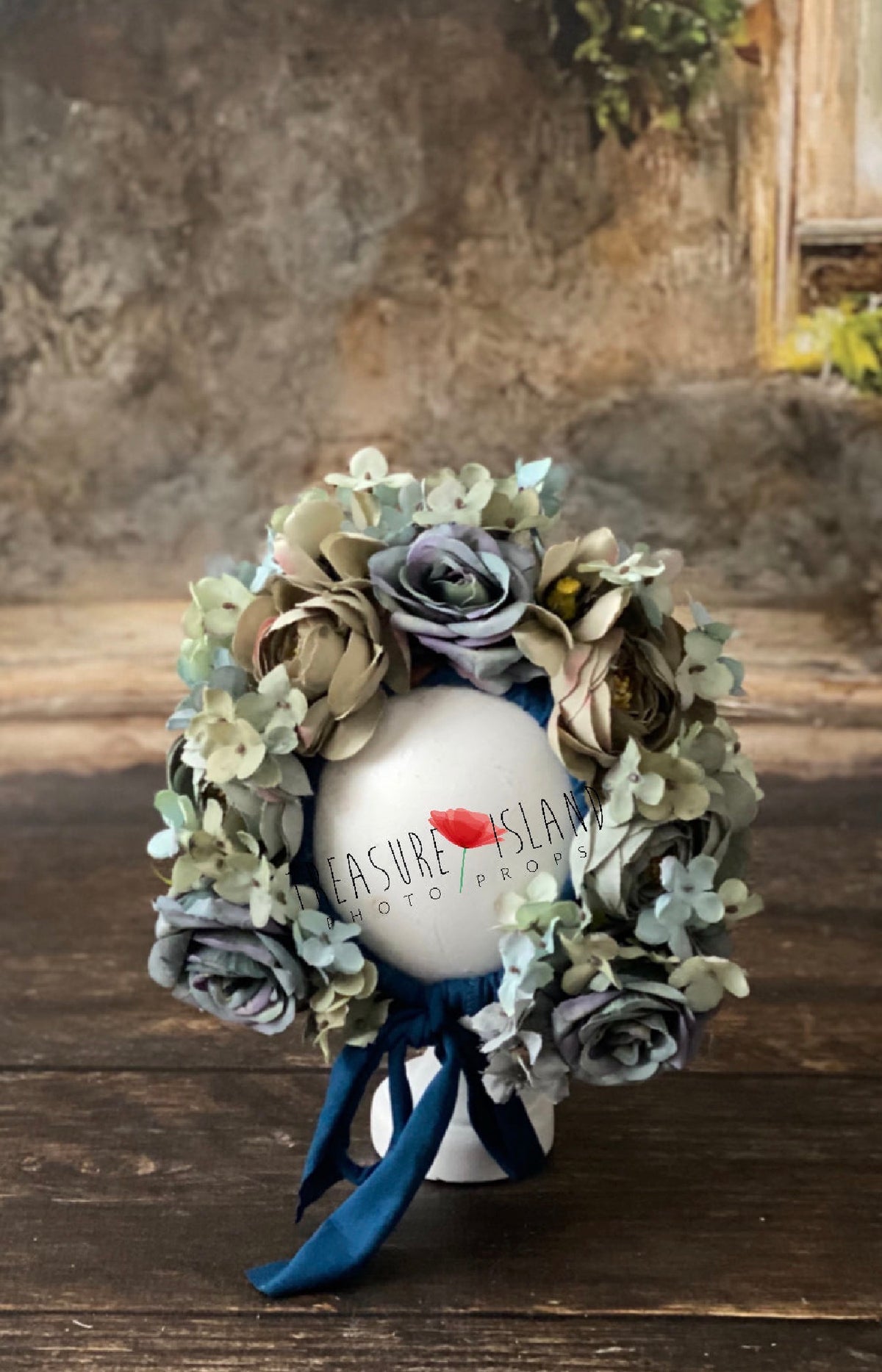 Limitierte Auflage FLOWER BONNET FLORAL BONNET Farbe Petrol