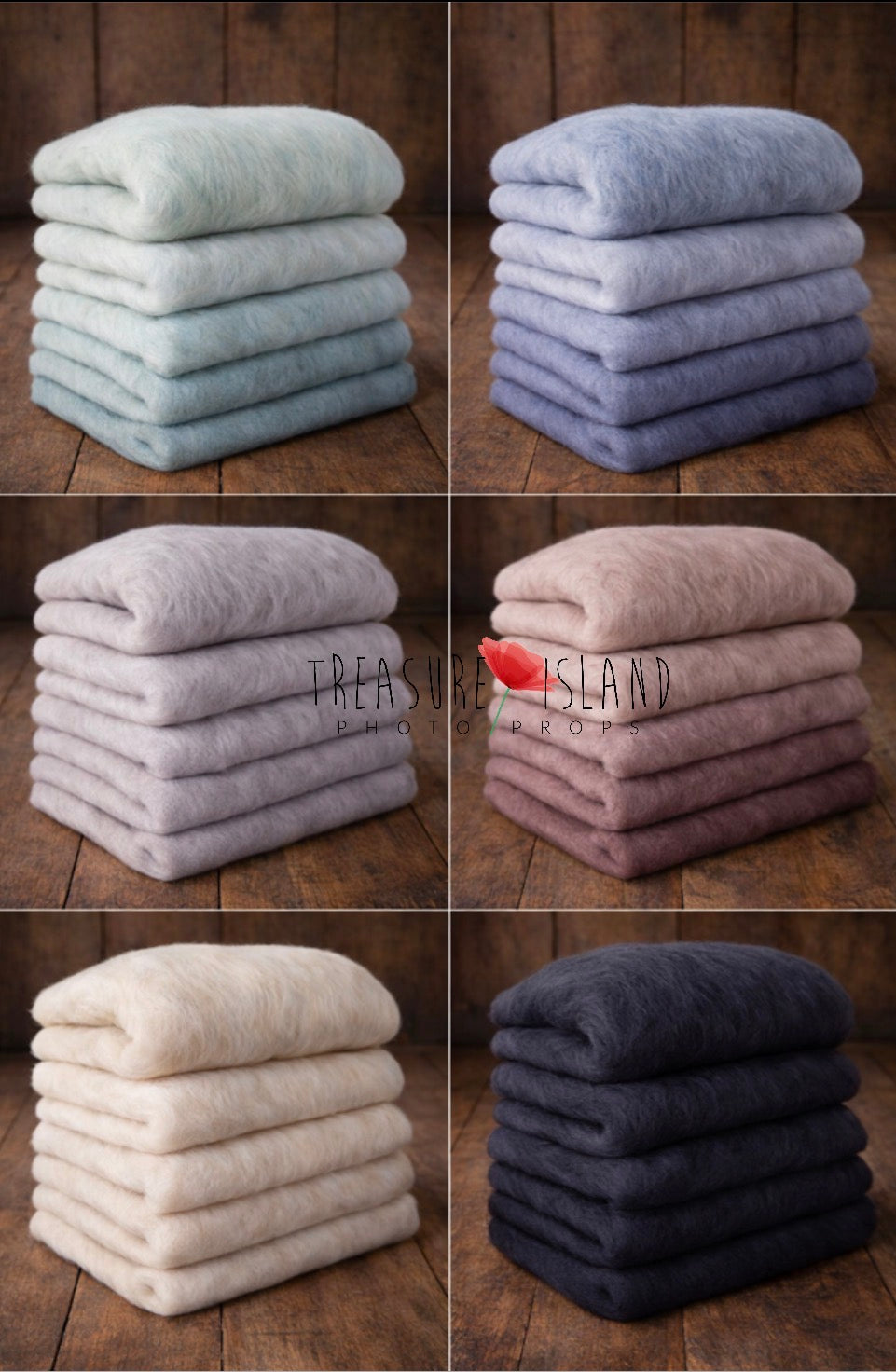 Classic Blankets – Handmade Felted Baby Blankets - Photo Props - 69 colours