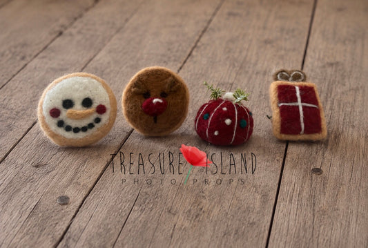 Felted Christmas Mini Props - Handmade Holiday Photography Props