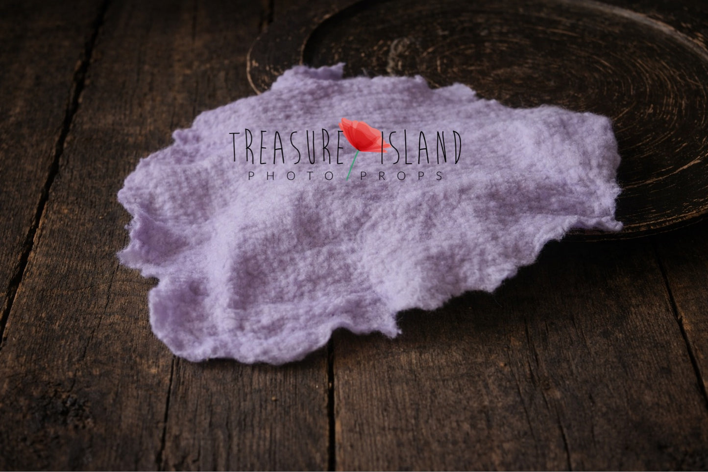 Hand-Felted Wool Blanket - Organic Shape Collection - photo props