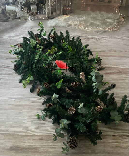 CHRISTMAS GARLAND with eucalyptus