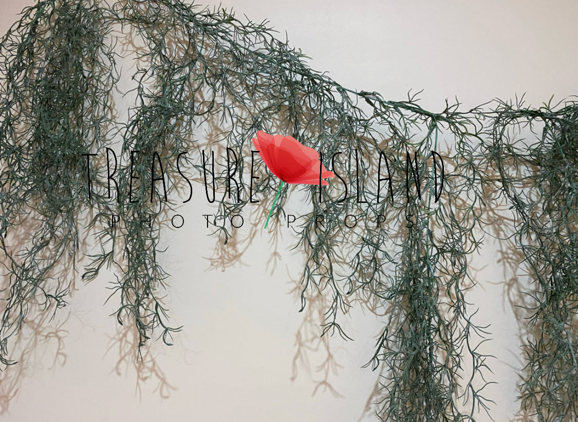 MOSSES GARLAND_SPANISH MOSS_BOHO GARLAND_ OVERHANG BOHO green 150 cm or 180 cm model 1