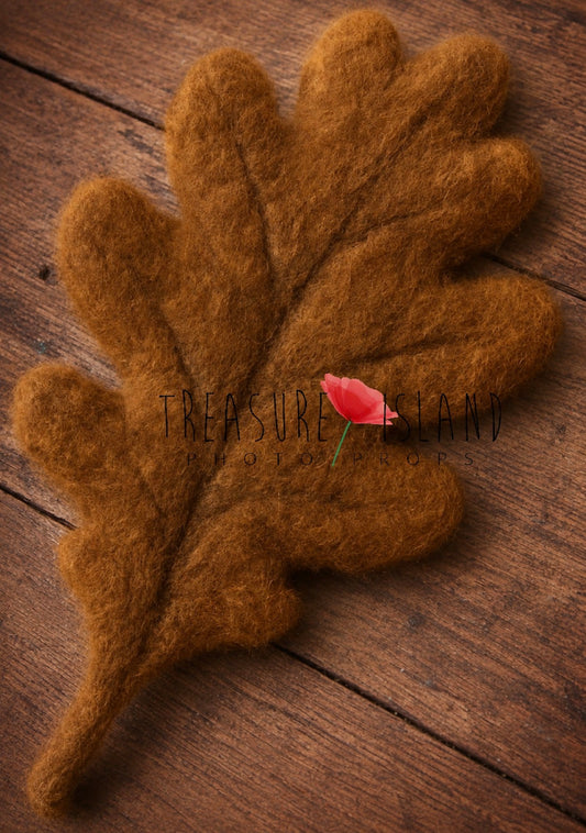 Felted Oak Leaf – Autumn Photo Prop