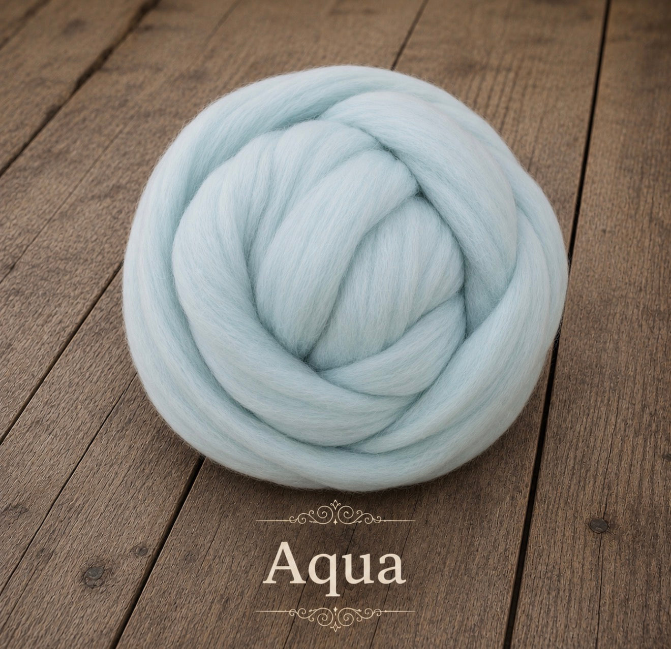 Aqua felted wool wrap color sample for newborn photography