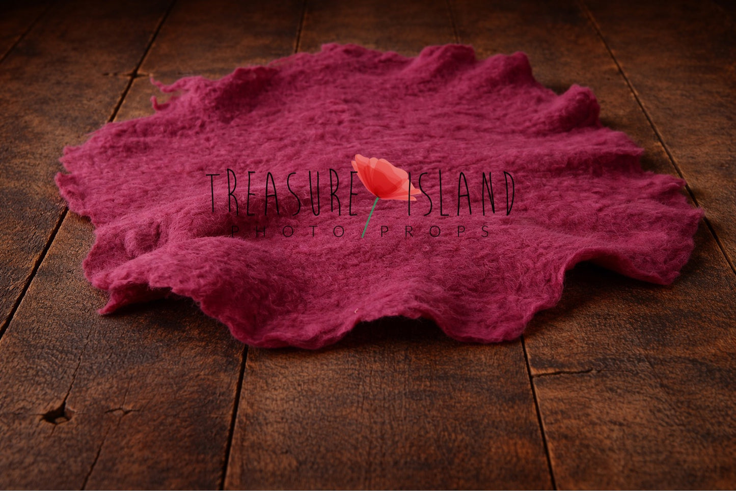 Hand-Felted Wool Blanket - Organic Shape Collection - photo props