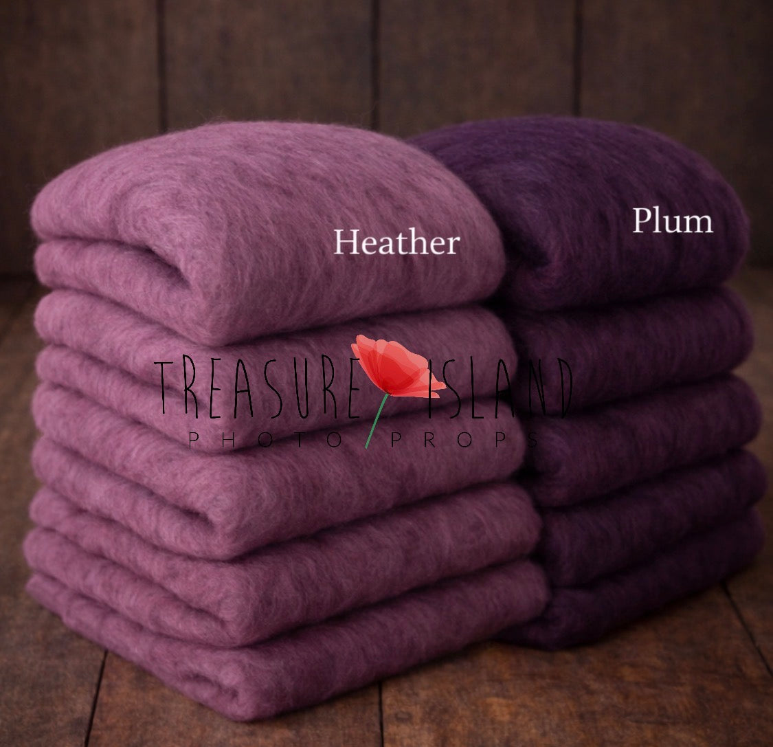 Classic Blankets – Handmade Felted Baby Blankets - Photo Props - 69 colours