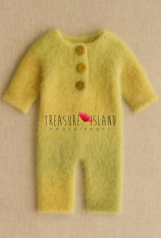 Hand-Knitted Romper – Autumn Pear Mix | Cozy Baby Outfit